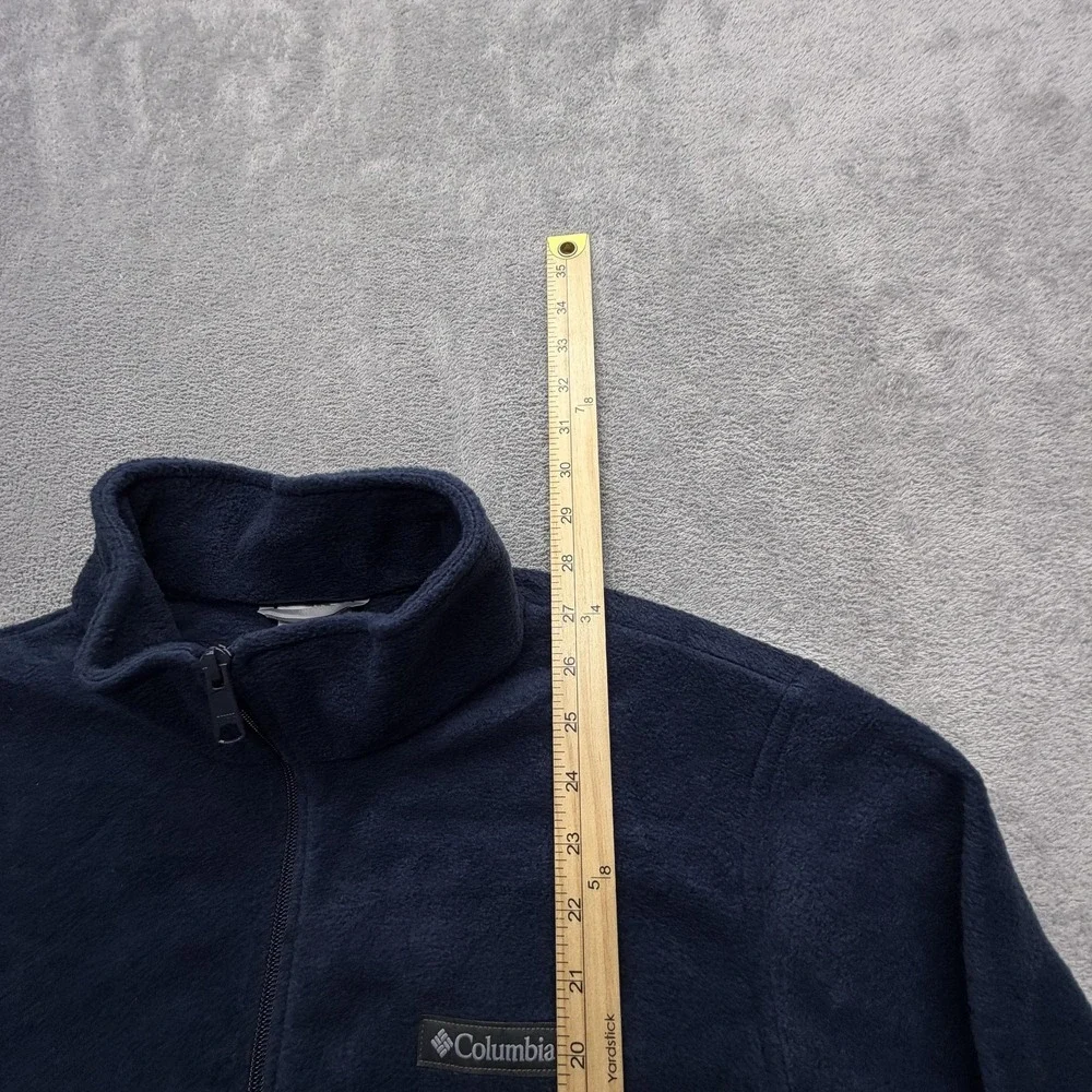 Columbia Jacket Mens Large Blue Fleece Windbreaker Lined‎ Warm Full Zip Pockets